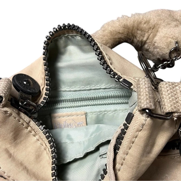 Kipling Alvar Crossbody Nylon Purse Beige Shoulderbag Bag Small With Gorilla - Picture 6 of 8